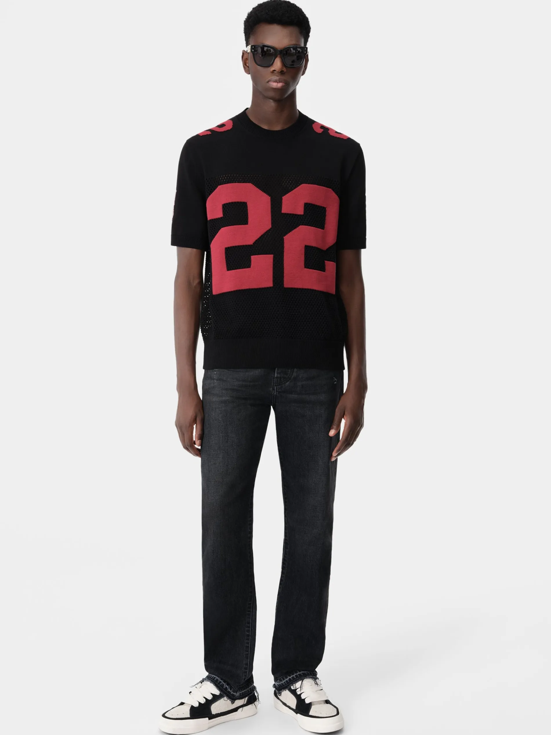 AMIRI Knitwear<22 TEE Black Red