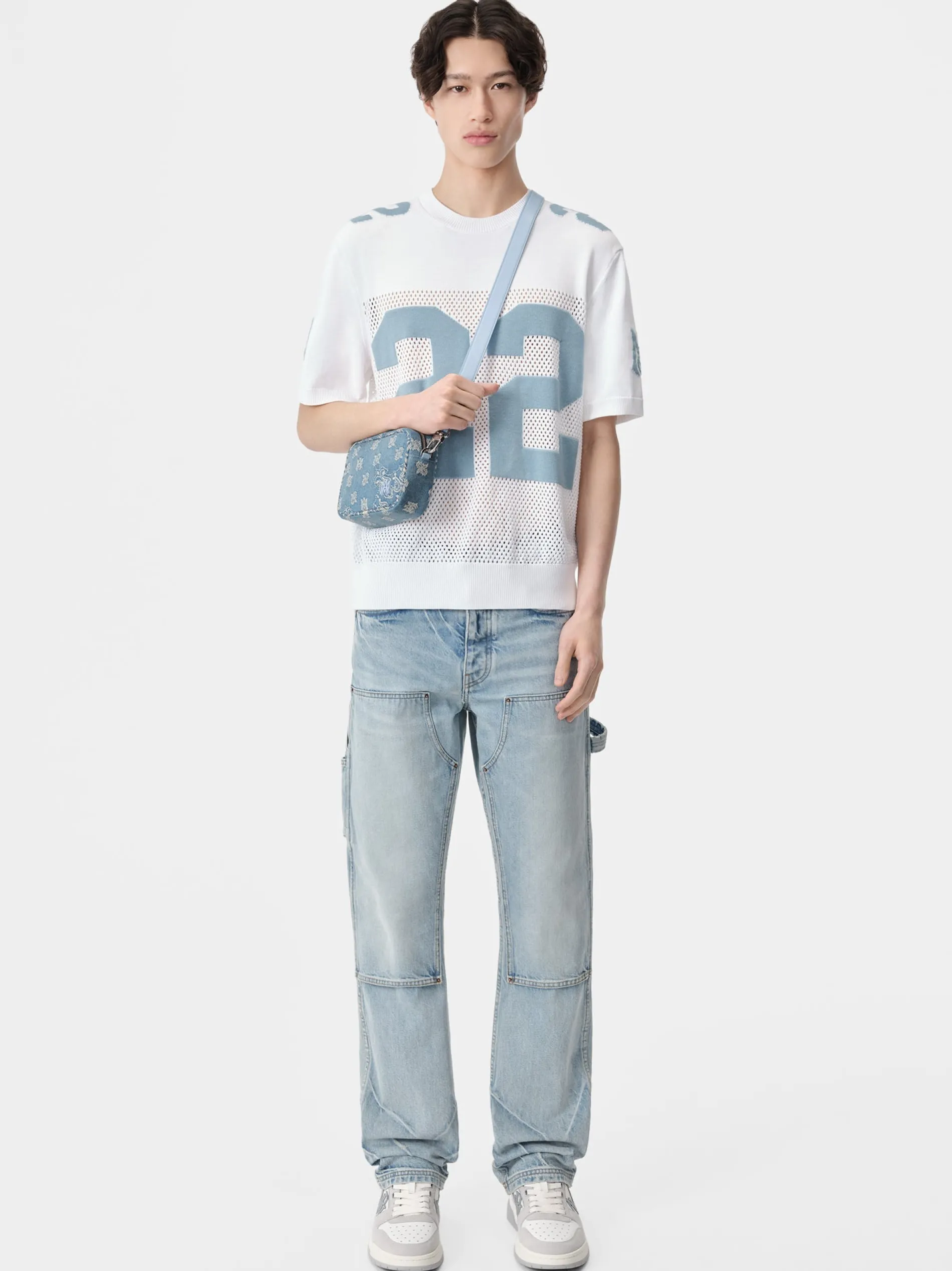 AMIRI Knitwear<22 TEE White Cerulean