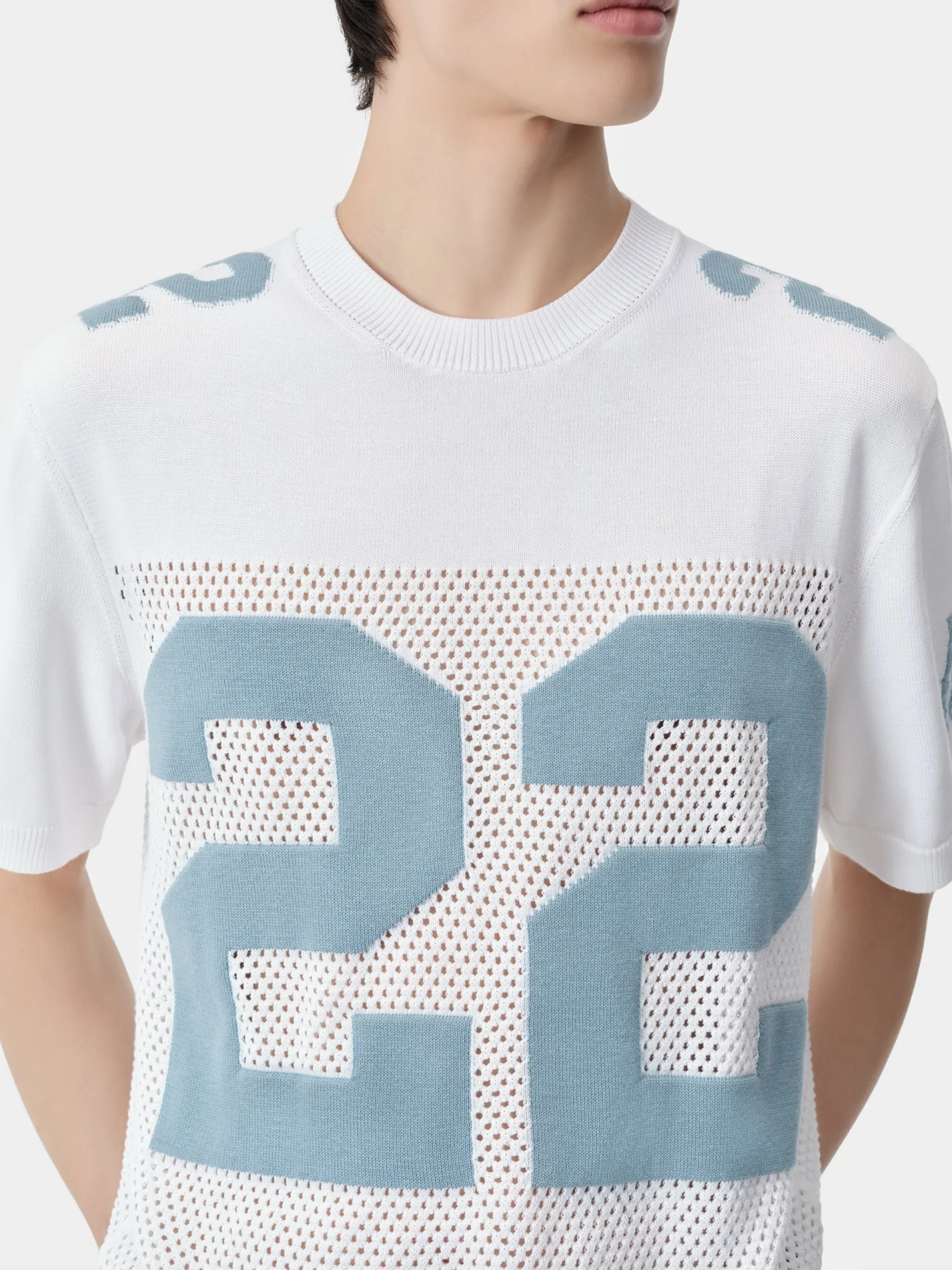 AMIRI Knitwear<22 TEE White Cerulean