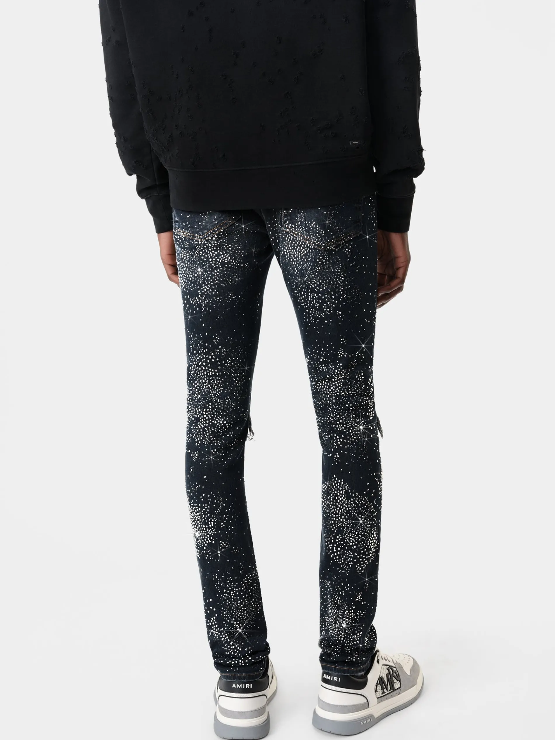 AMIRI Denim<ALL OVER CRYSTAL MX1 JEAN Midnight Indigo