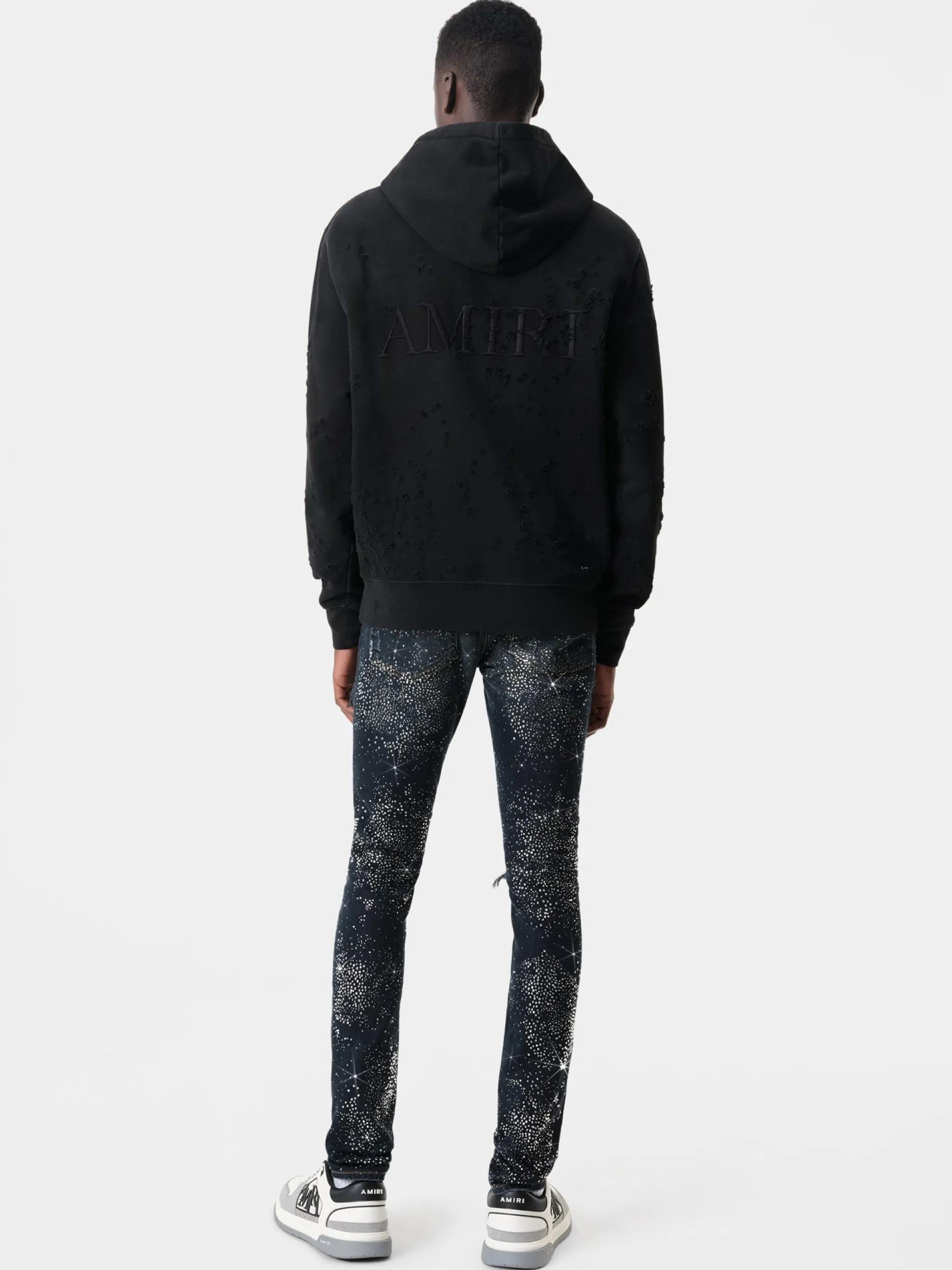 AMIRI Denim<ALL OVER CRYSTAL MX1 JEAN Midnight Indigo