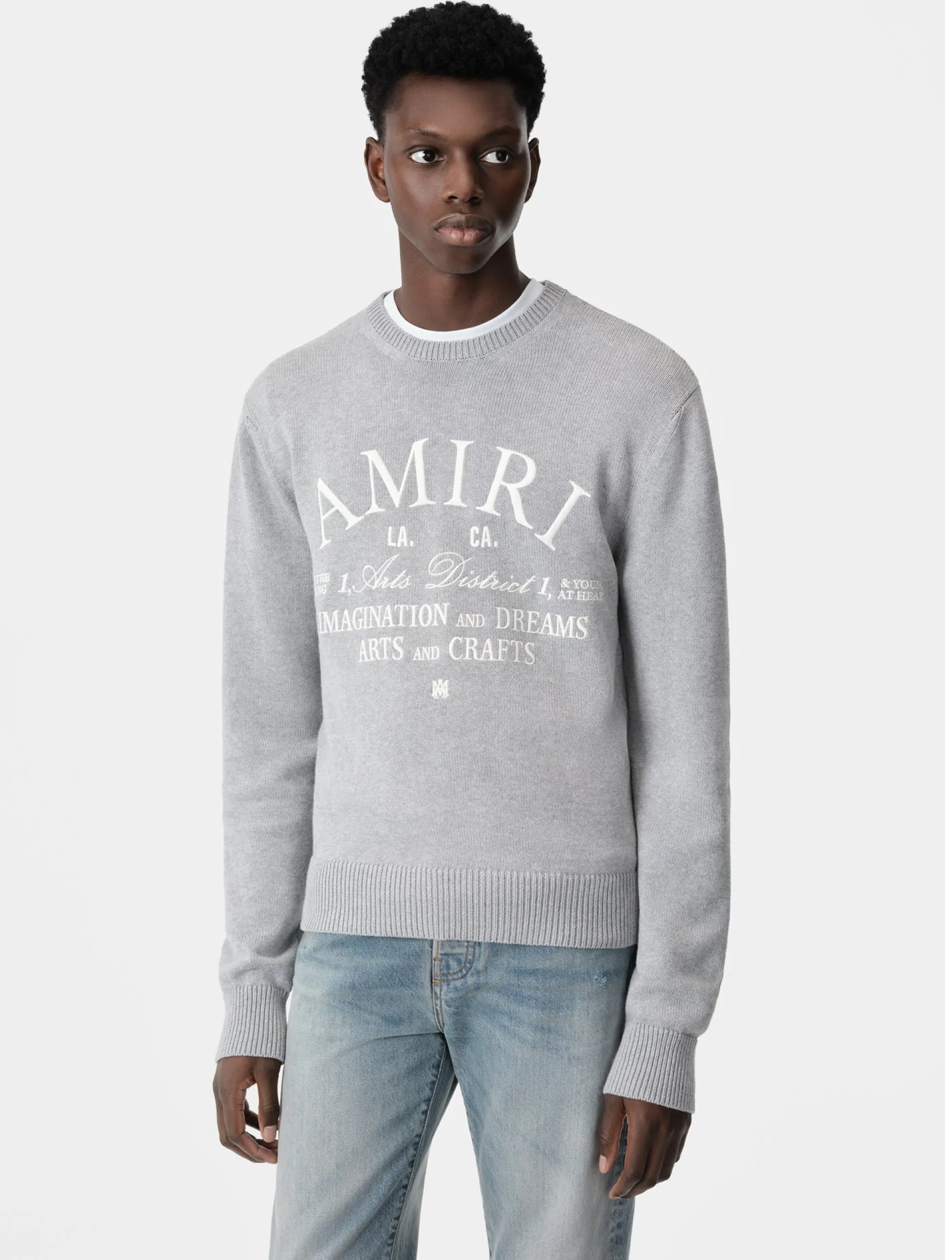 AMIRI Knitwear<ARTS DISTRICT CREW Grey