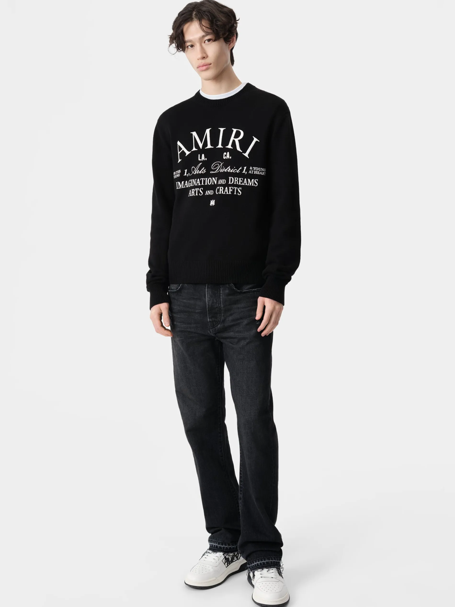 AMIRI Knitwear<ARTS DISTRICT CREW BLACK