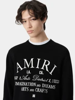 AMIRI Knitwear<ARTS DISTRICT CREW BLACK