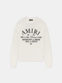 AMIRI Knitwear<ARTS DISTRICT CREWNECK Alabaster