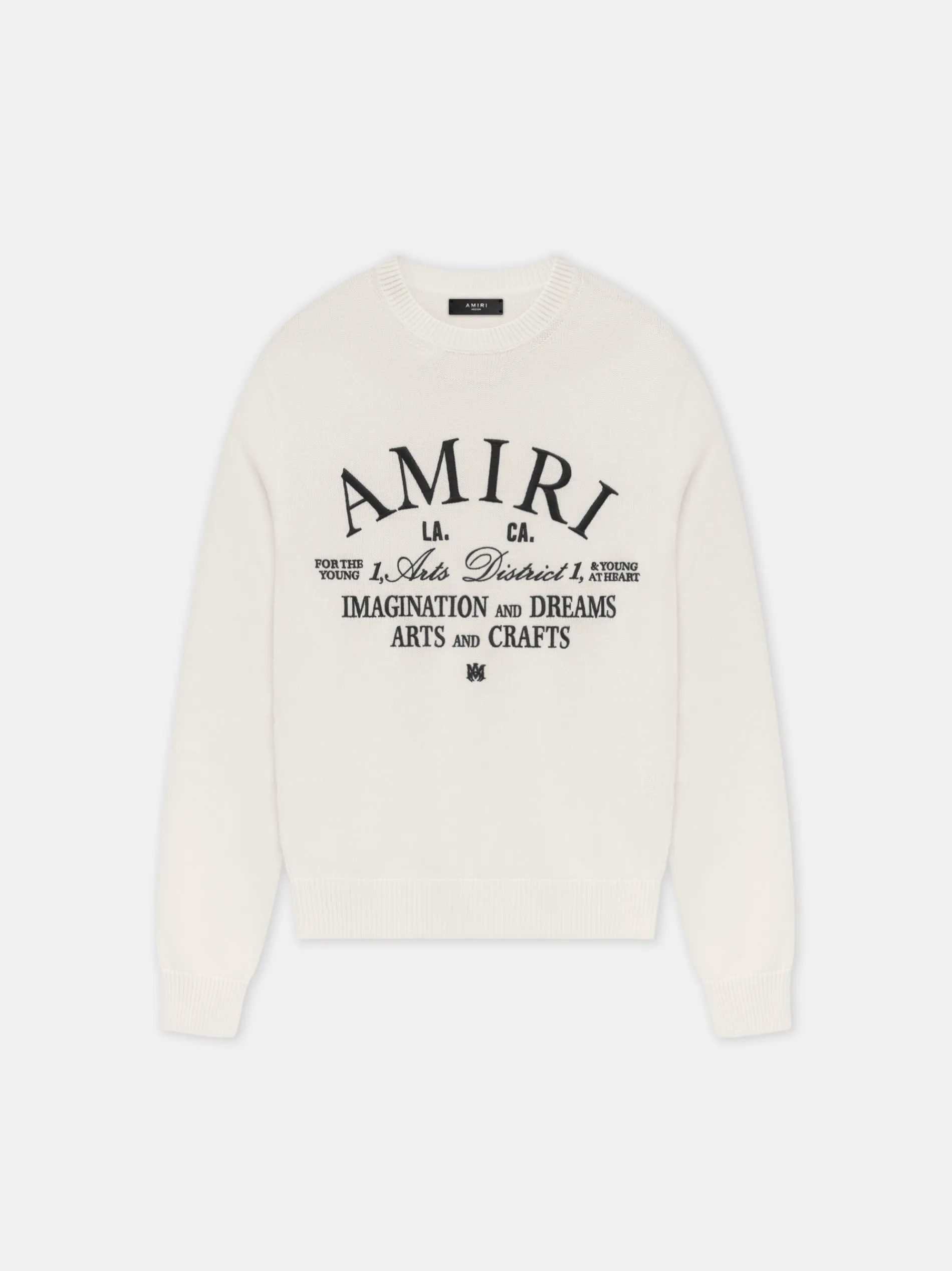 AMIRI Knitwear<ARTS DISTRICT CREWNECK Alabaster