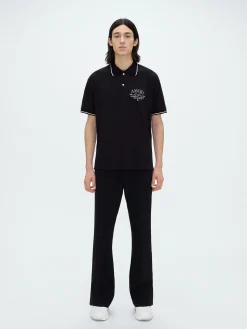AMIRI Shirts<ARTS DISTRICT PIQUE POLO BLACK