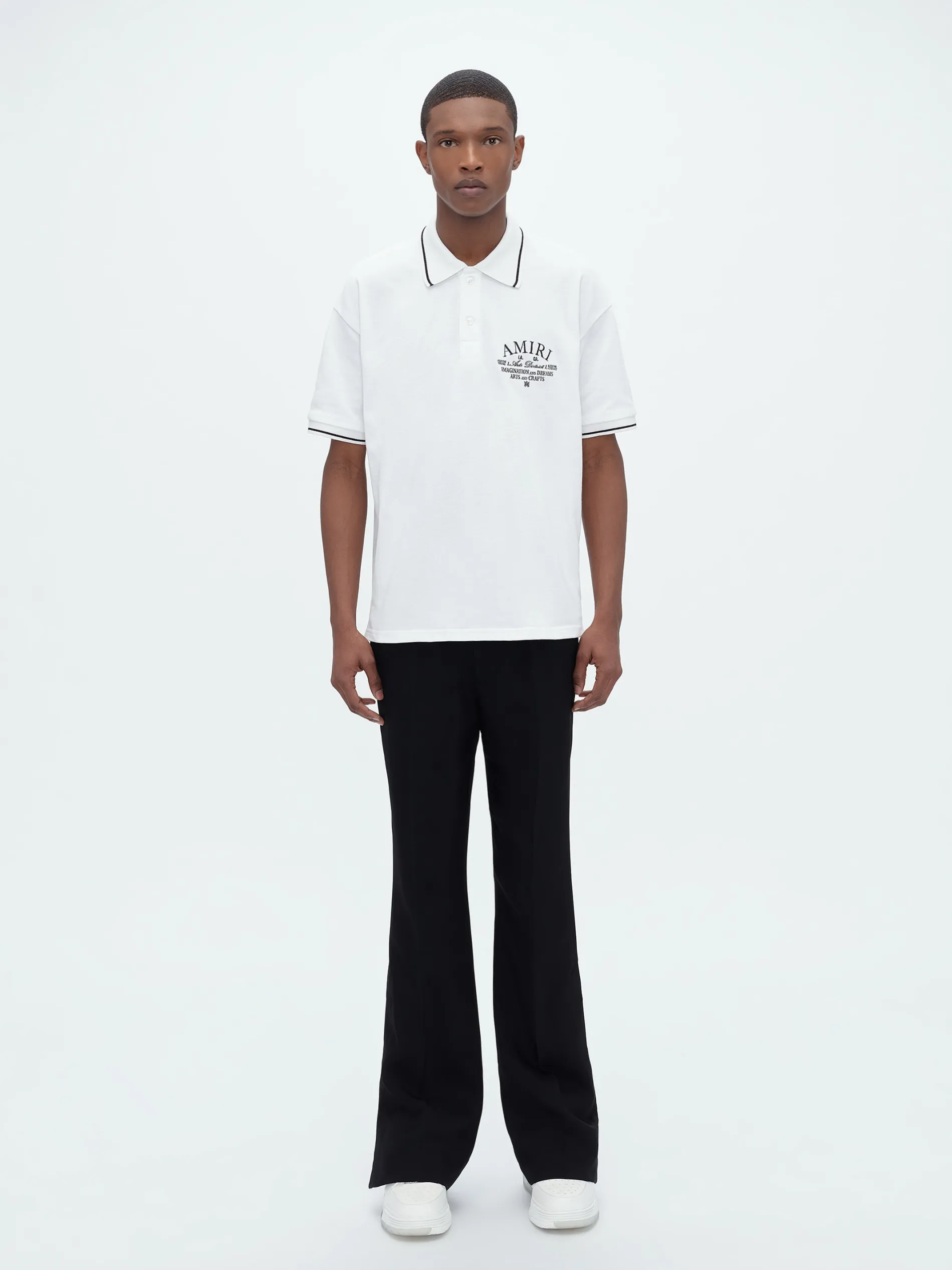 AMIRI Shirts<ARTS DISTRICT PIQUE POLO White