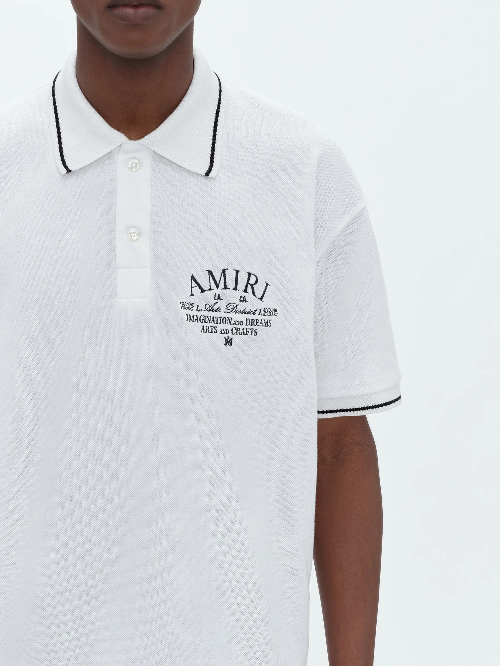 AMIRI Shirts<ARTS DISTRICT PIQUE POLO White