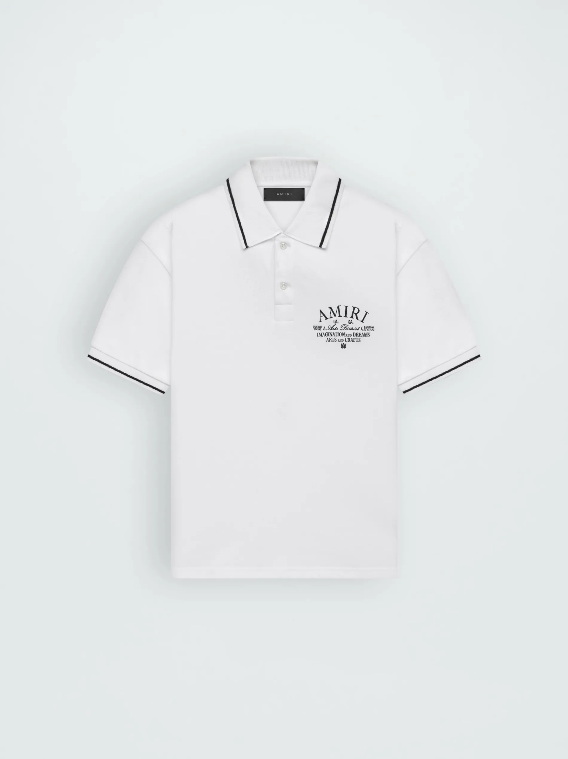 AMIRI Shirts<ARTS DISTRICT PIQUE POLO White