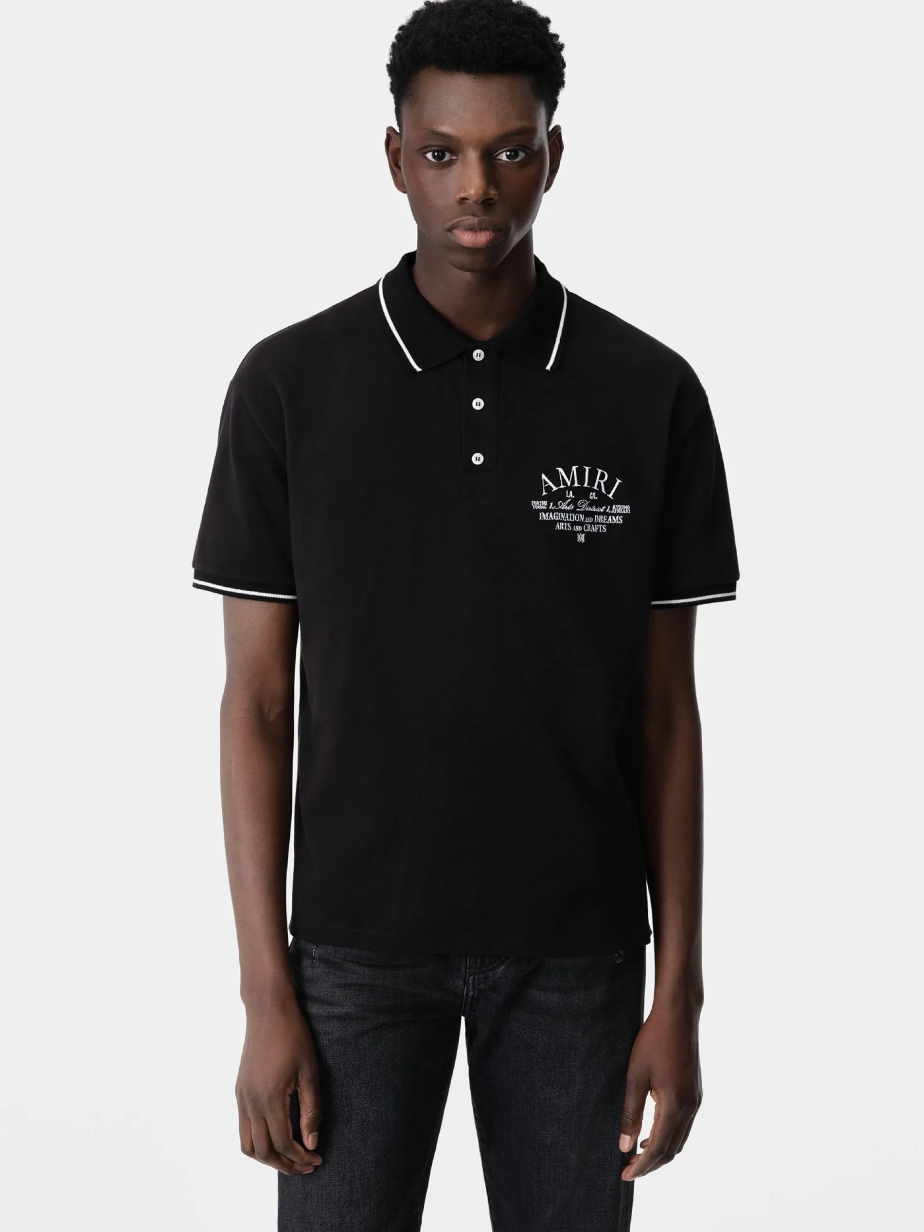 AMIRI Tees<ARTS DISTRICT POLO BLACK