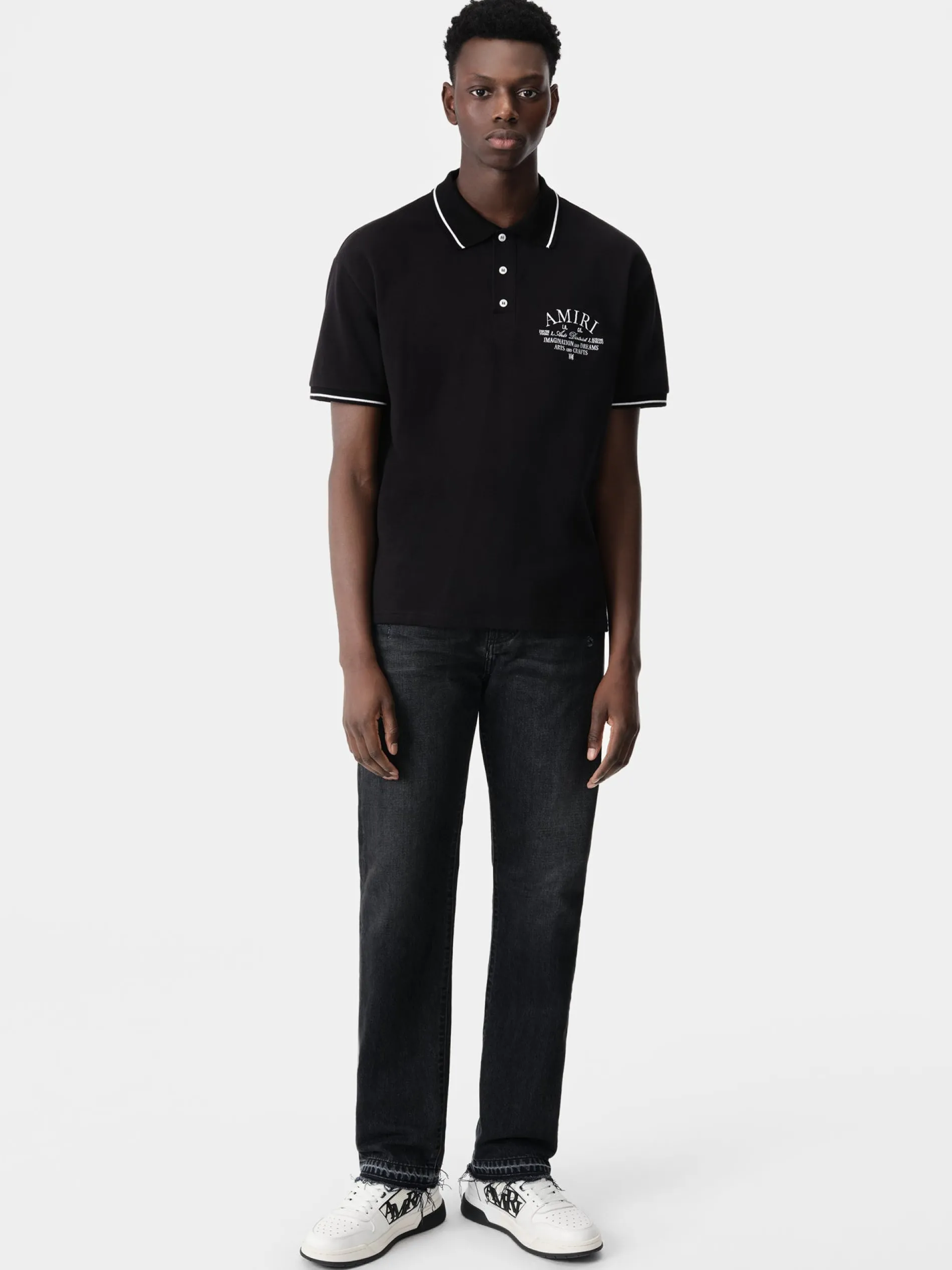 AMIRI Tees<ARTS DISTRICT POLO BLACK