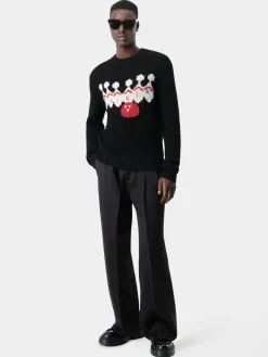 AMIRI Knitwear<BOWLING CREWNECK BLACK