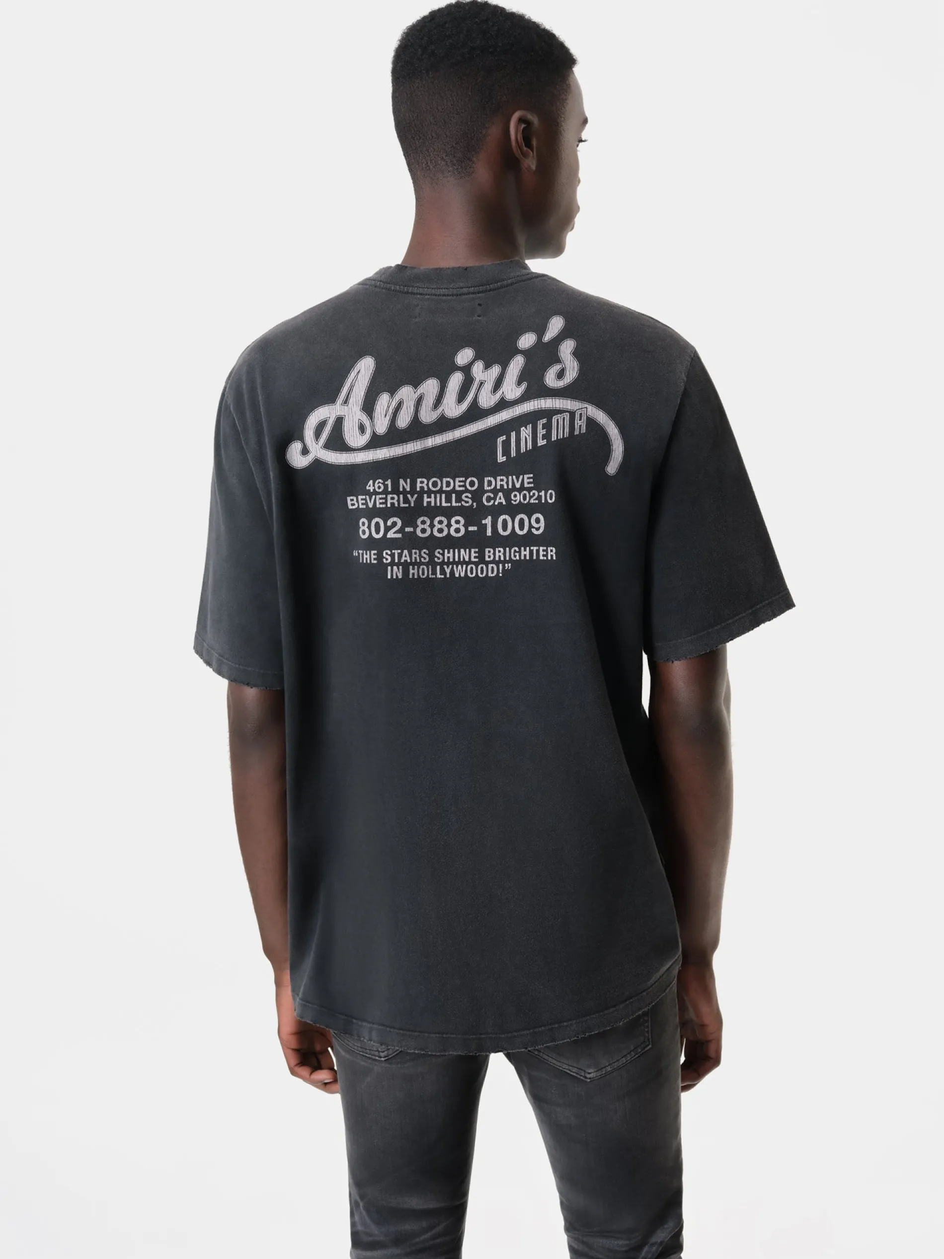 AMIRI Tees<CINEMAS VINTAGE TEE BLACK