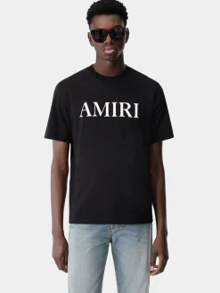 AMIRI Tees<CORE LOGO TEE BLACK