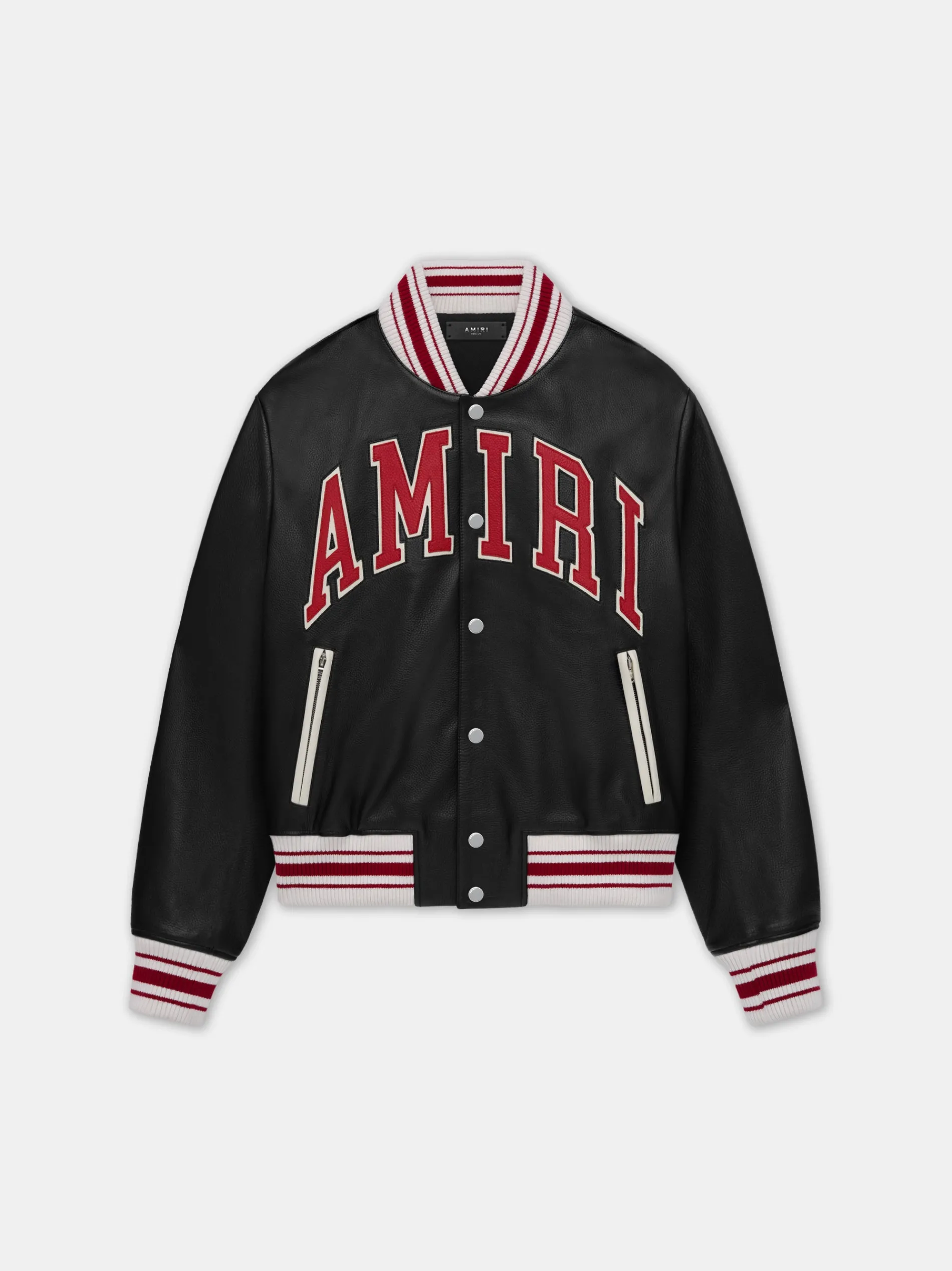 AMIRI Outerwear<LEATHER BOMBER BLACK