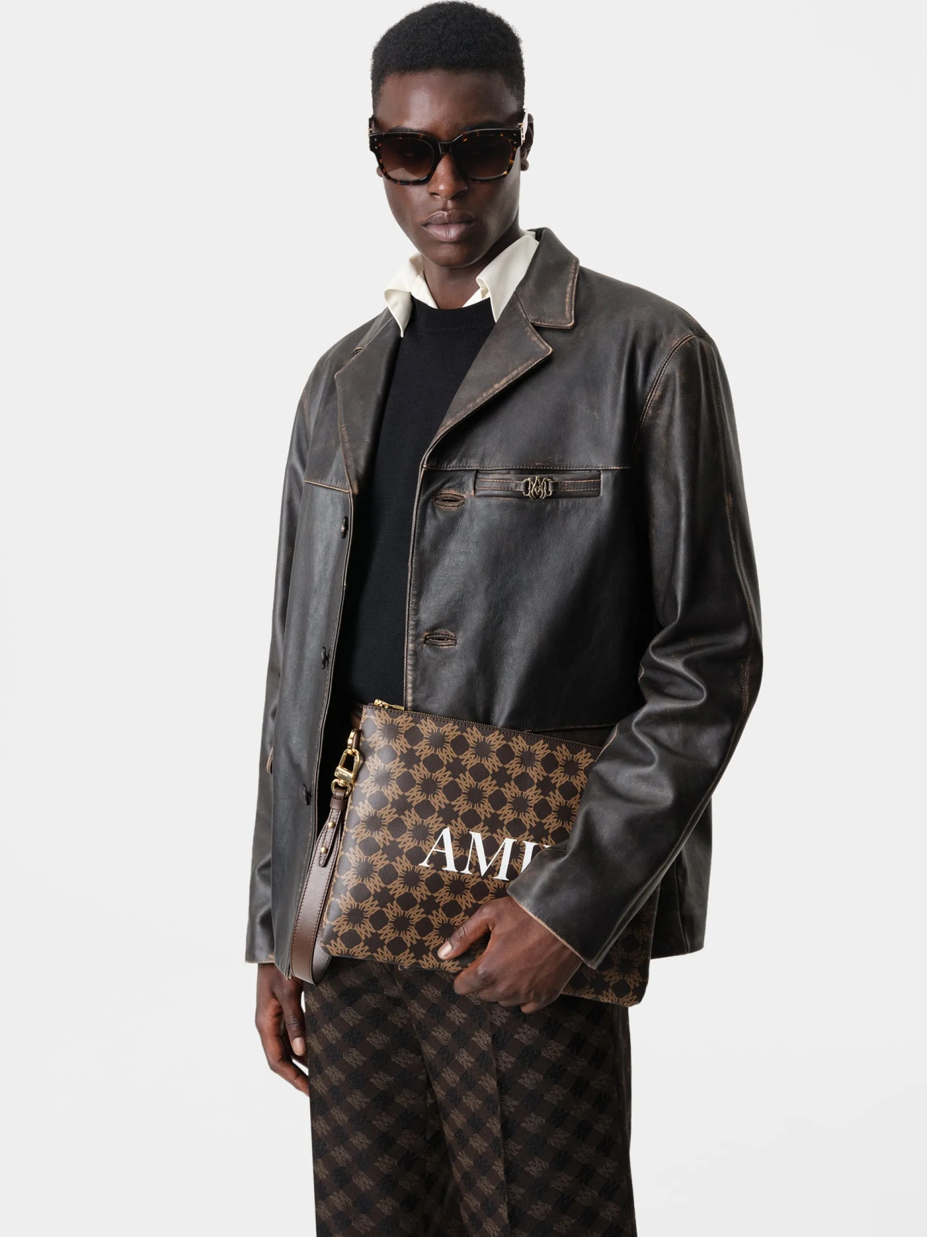 AMIRI Bags<MA QUAD LARGE POUCH Brown