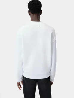 AMIRI Sweatshirts<PARADISE AIRBRUSH CREW White