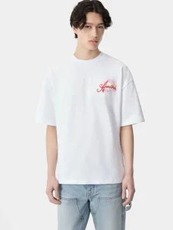 AMIRI Tees<PARADISE AIRBRUSH TEE White