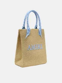 AMIRI Tote Bags|Bags<RAFFIA TOTE Blue