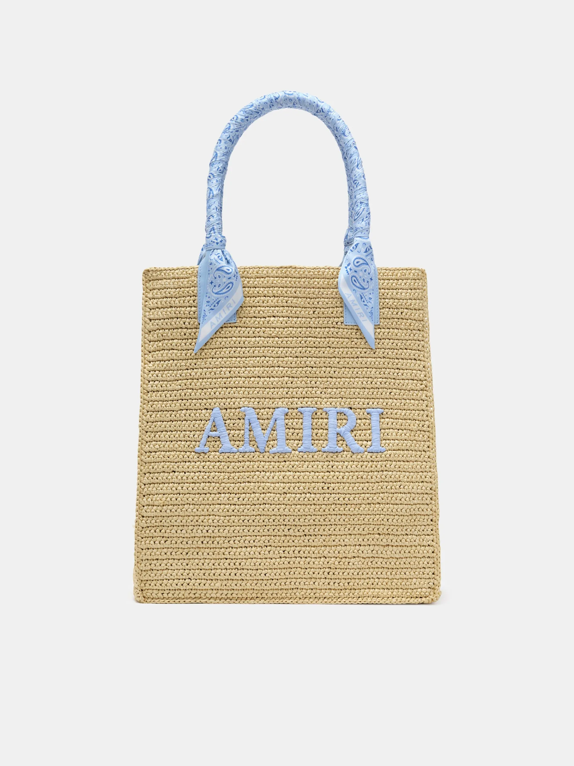 AMIRI Tote Bags|Bags<RAFFIA TOTE Blue