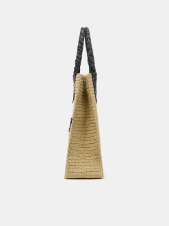 AMIRI Tote Bags|Bags<RAFFIA TOTE BLACK