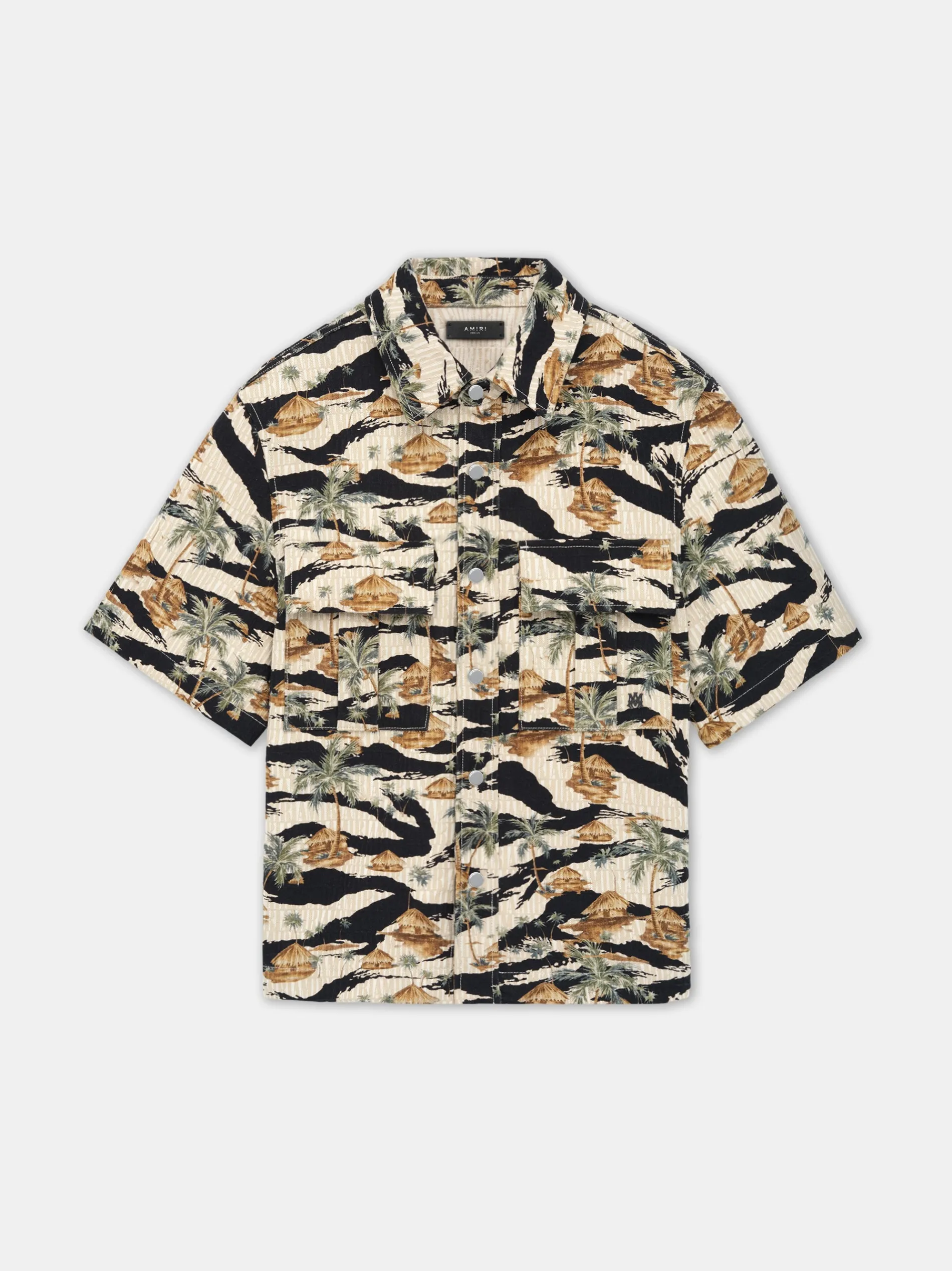 AMIRI Denim<REPEAT PALM CAMP SHIRT Mojave Desert