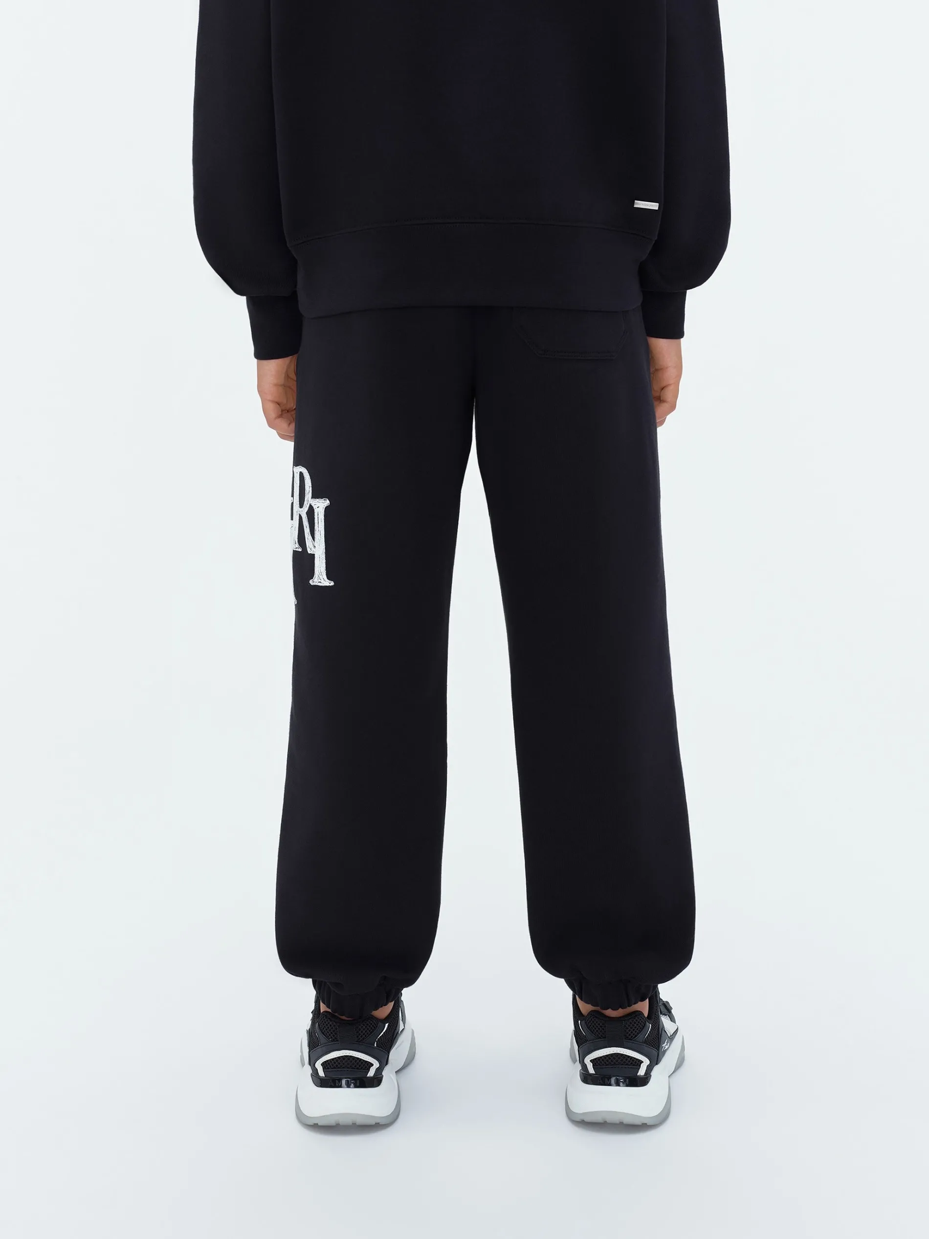 AMIRI Shorts & Sweatpants<STAGGERED SCRIBBLE SWEATPANT BLACK