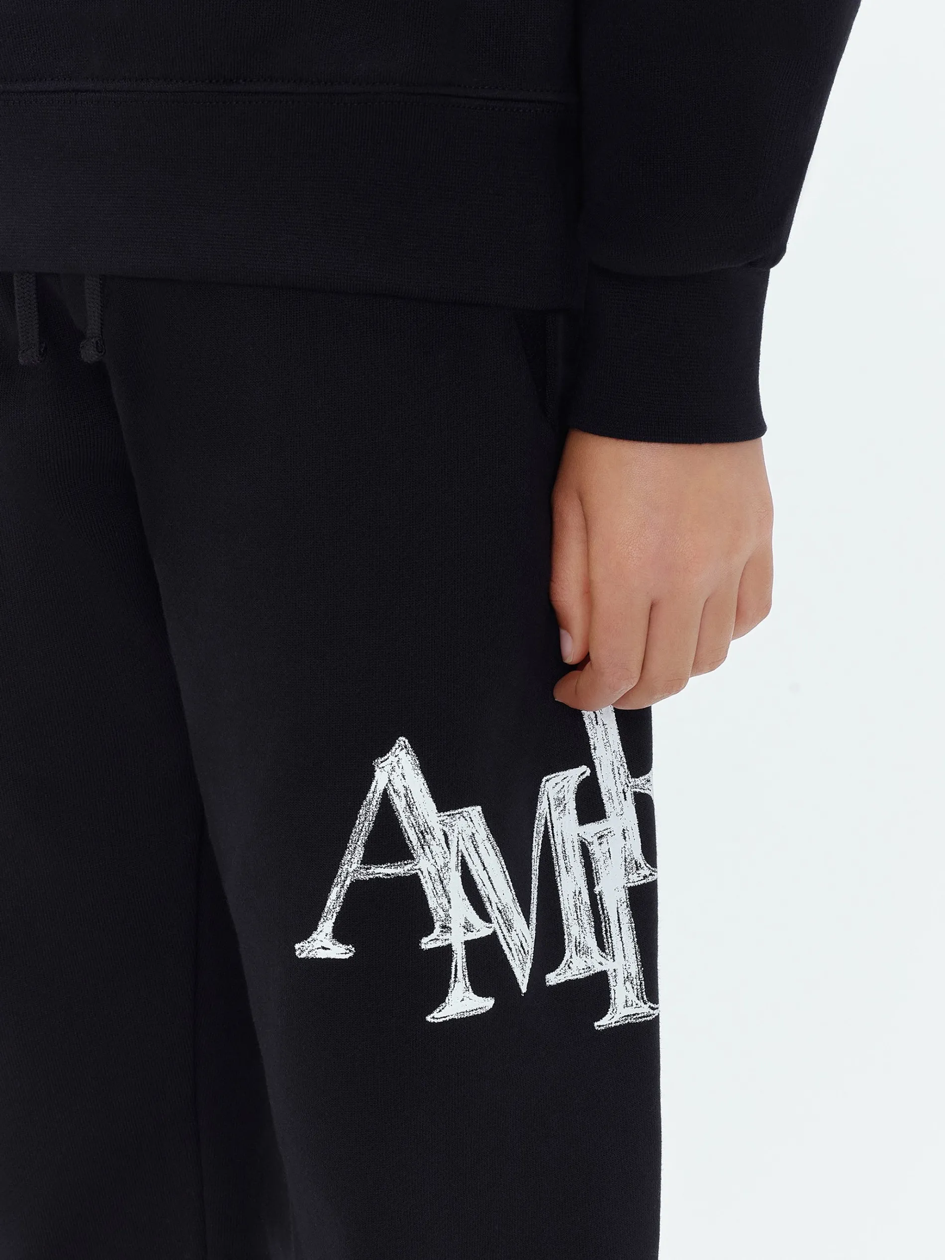 AMIRI Shorts & Sweatpants<STAGGERED SCRIBBLE SWEATPANT BLACK