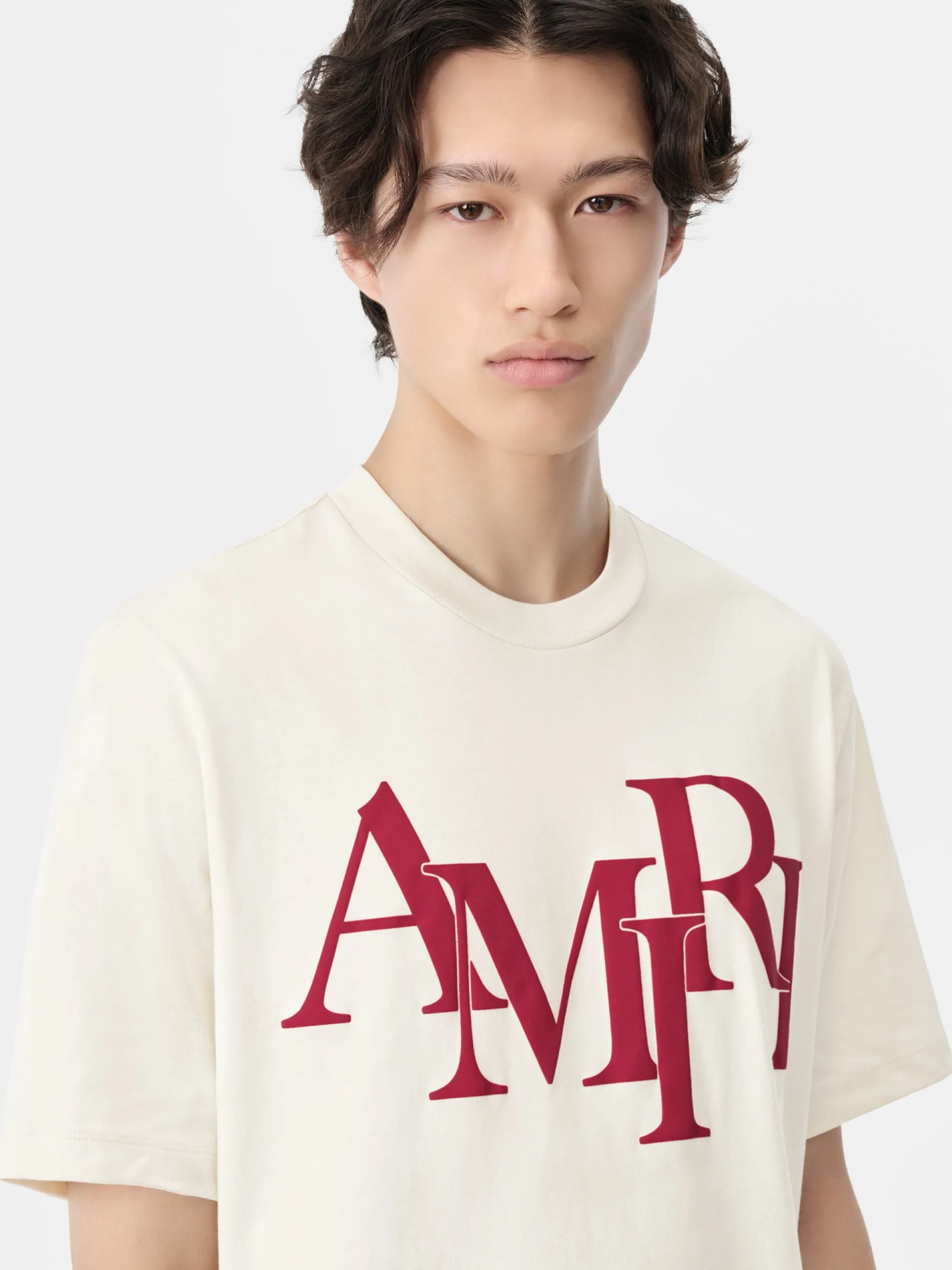 AMIRI Tees<STAGGERED TEE BIRCH