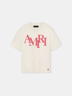 AMIRI Tees<STAGGERED TEE BIRCH