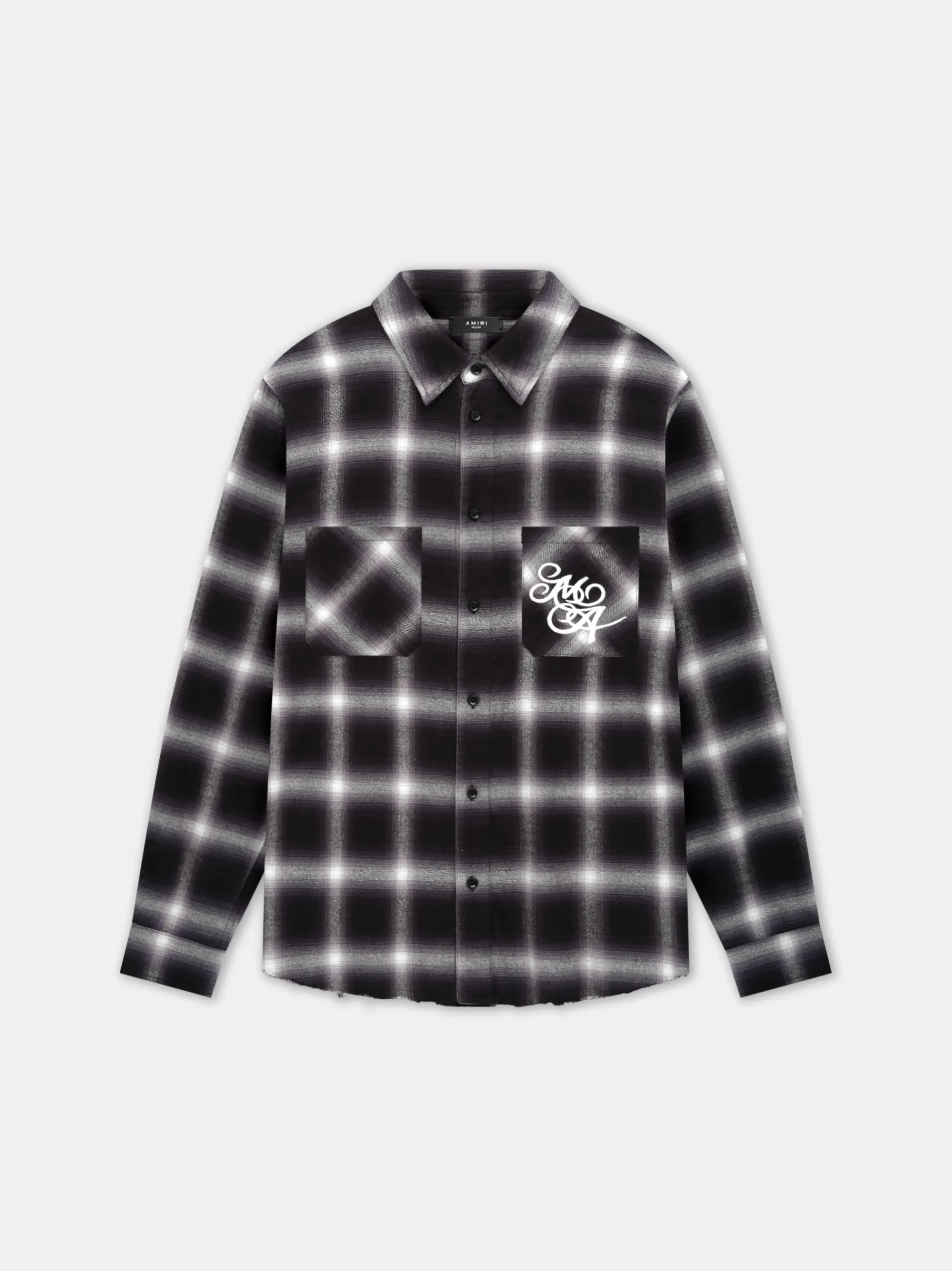 AMIRI Shirts<SWIRL FLANNEL SHIRT BLACK