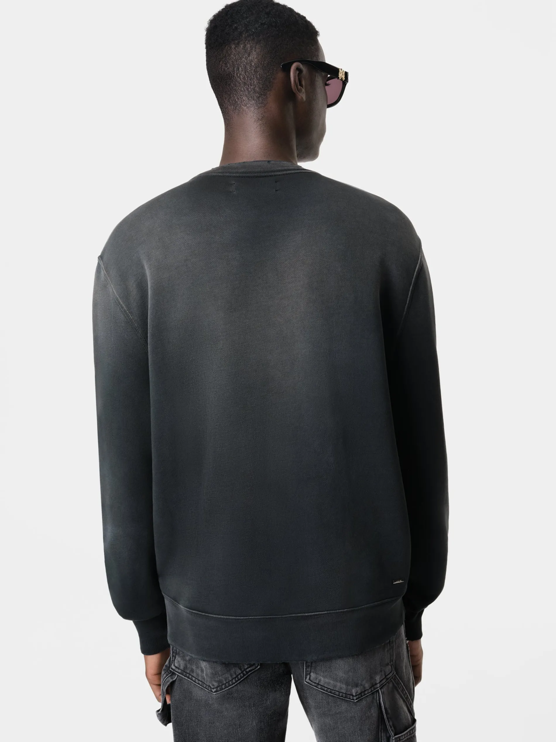 AMIRI Sweatshirts<THEATERS VINTAGE CREW BLACK