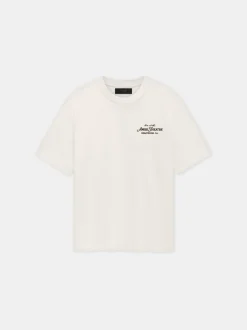 AMIRI Tees<THEATRE FLOCKED TEE Alabaster