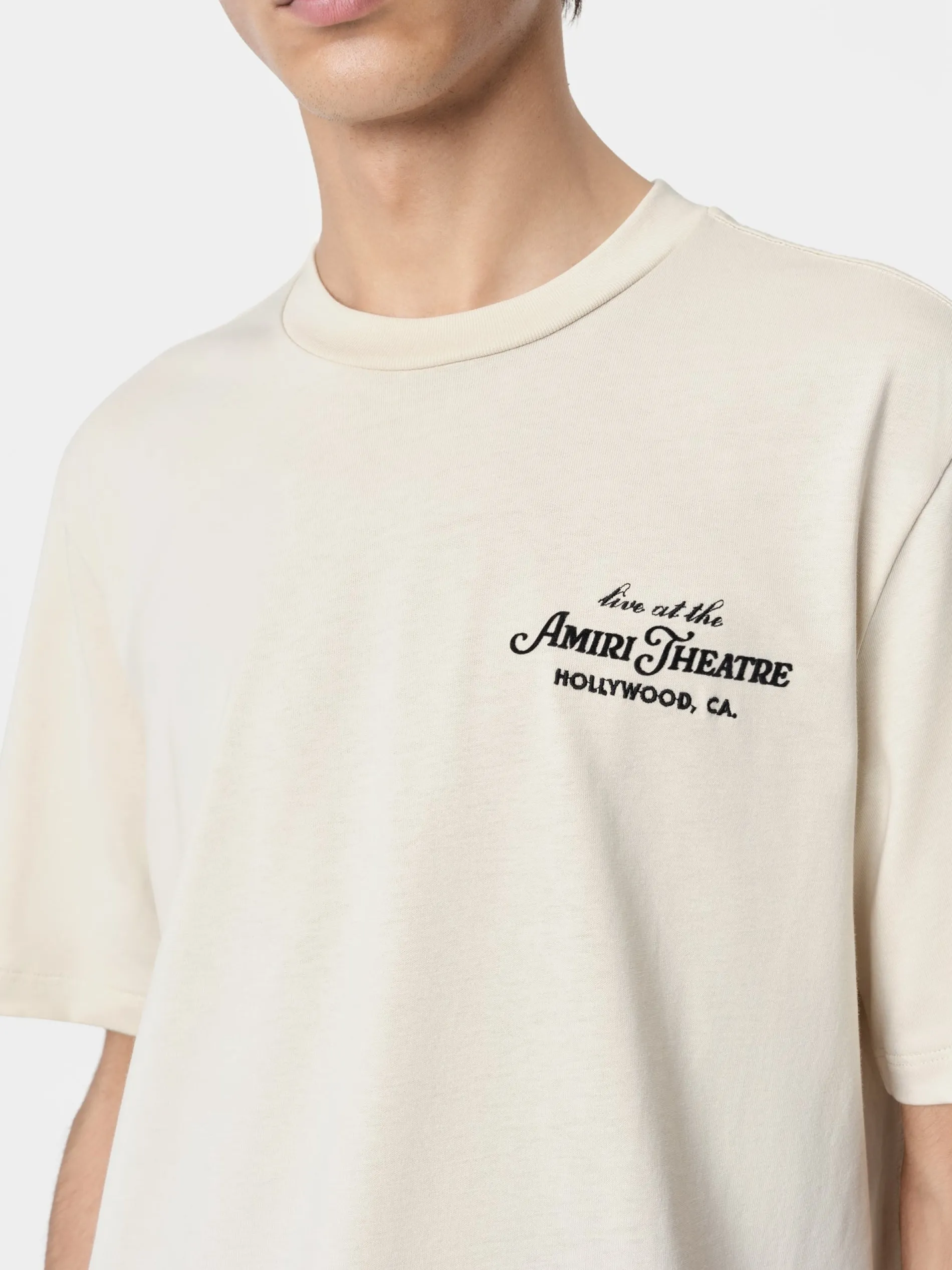 AMIRI Tees<THEATRE FLOCKED TEE Alabaster