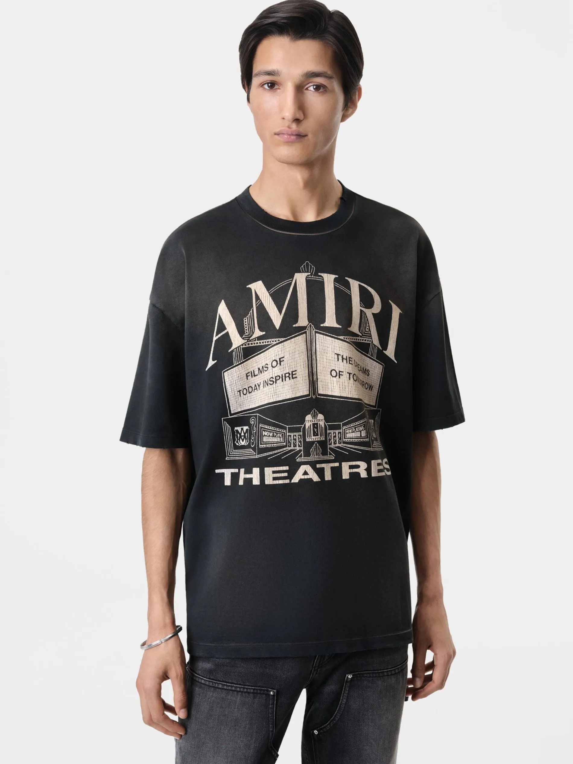 AMIRI Tees<THEATRES OVERSIZED TEE BLACK