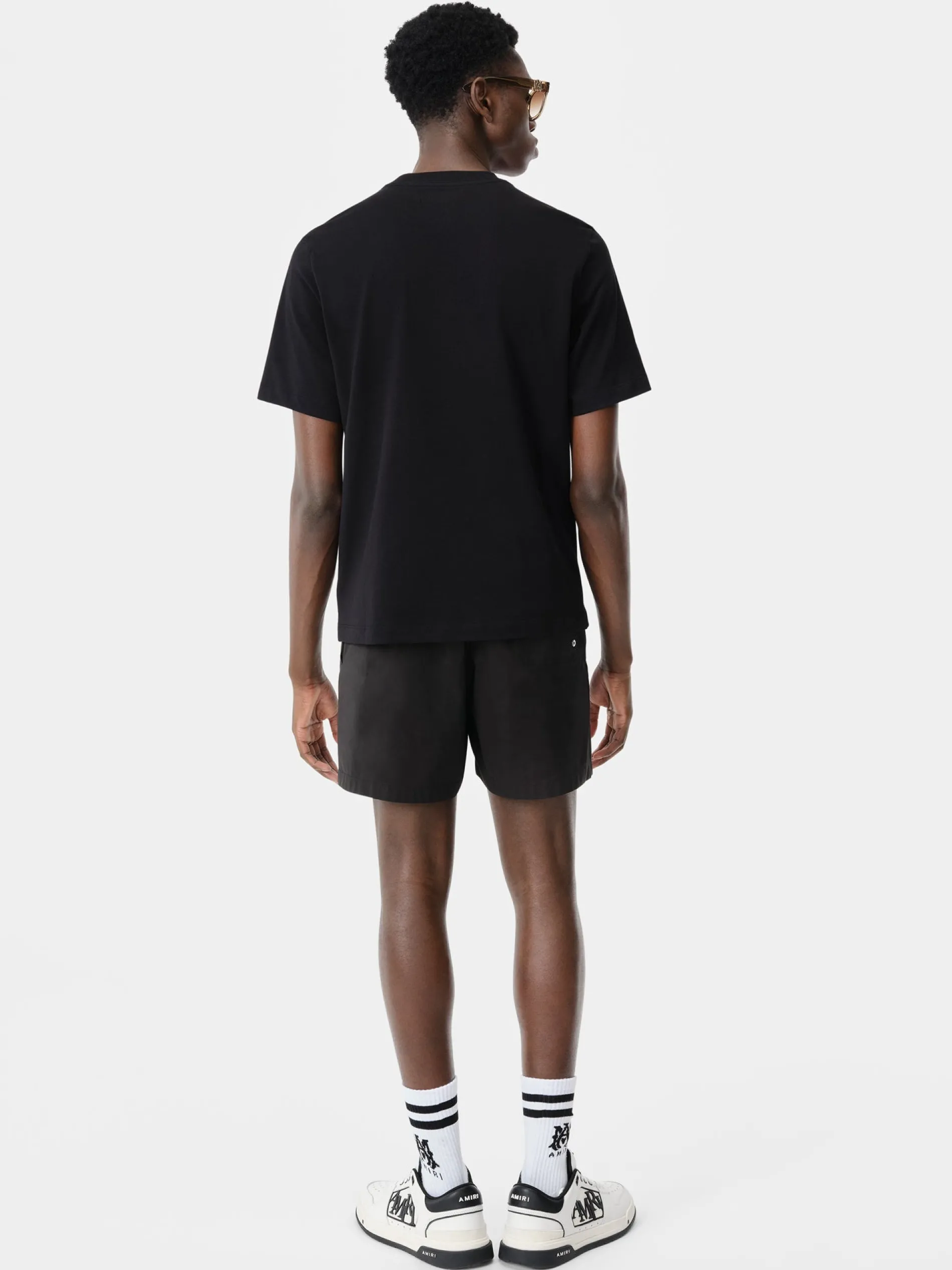 AMIRI Swimwear|Shorts & Sweatpants<TWISTED PALMS SWIM TRUNK BLACK
