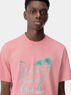 AMIRI Tees<TWISTED PALMS TEE Flamingo Pink
