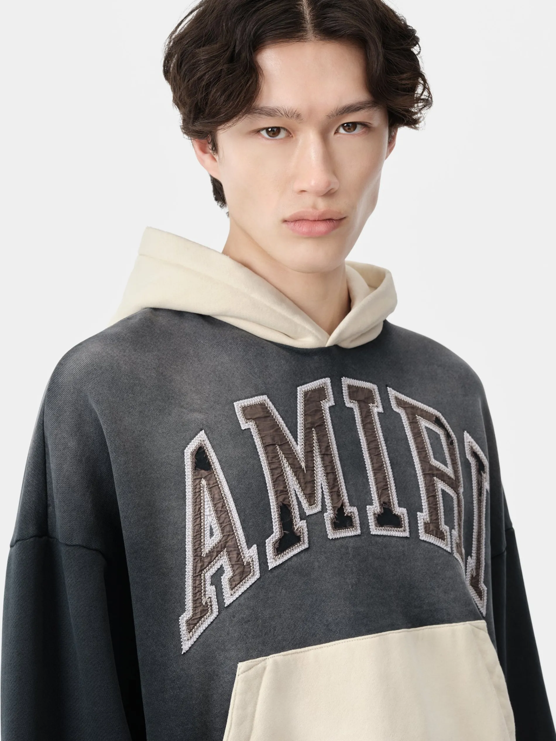 AMIRI Sweatshirts<VINTAGE OVERSIZED HOODIE BLACK