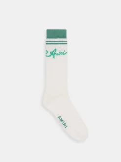 AMIRI Socks|Socks<WAVE SOCKS Sea Blue