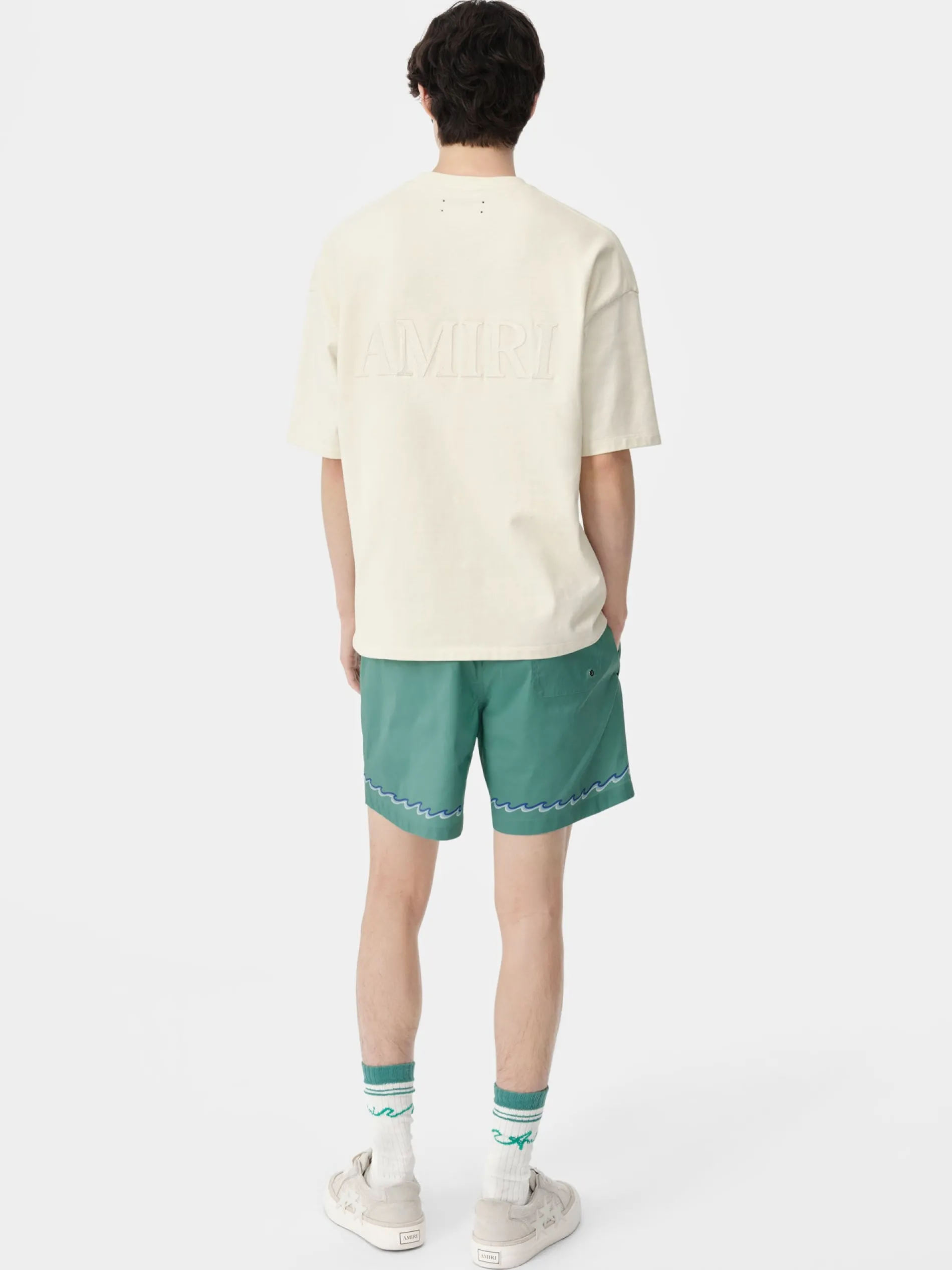 AMIRI Swimwear|Shorts & Sweatpants<WAVE SWIM TRUNK Sea Blue
