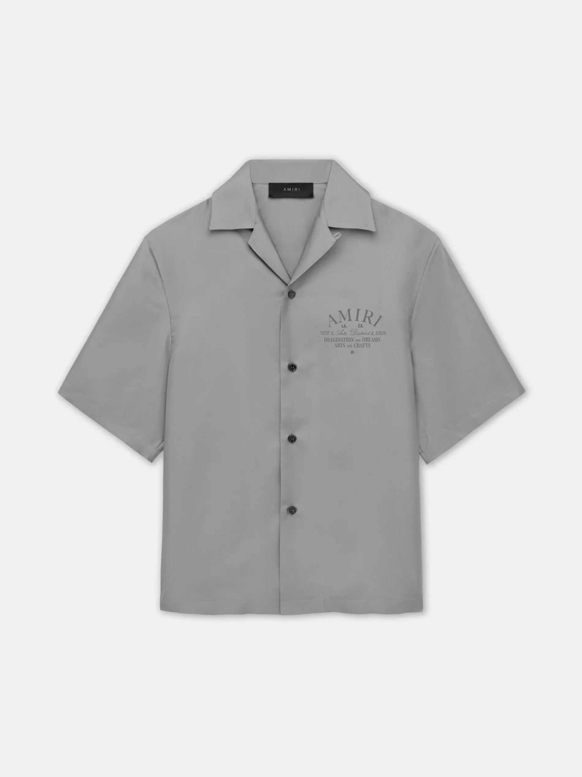 AMIRI Shirts<ARTS DISTRICT BOWLING SHIRT Grey