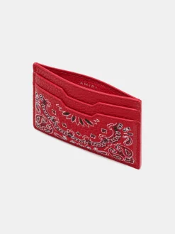 AMIRI Small Leather Goods|Small Leather Goods<BANDANA CARD HOLDER Red