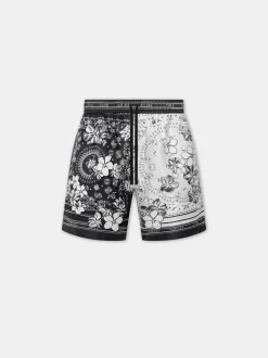 AMIRI Shorts & Sweatpants<BANDANA FLORAL SHORT BLACK