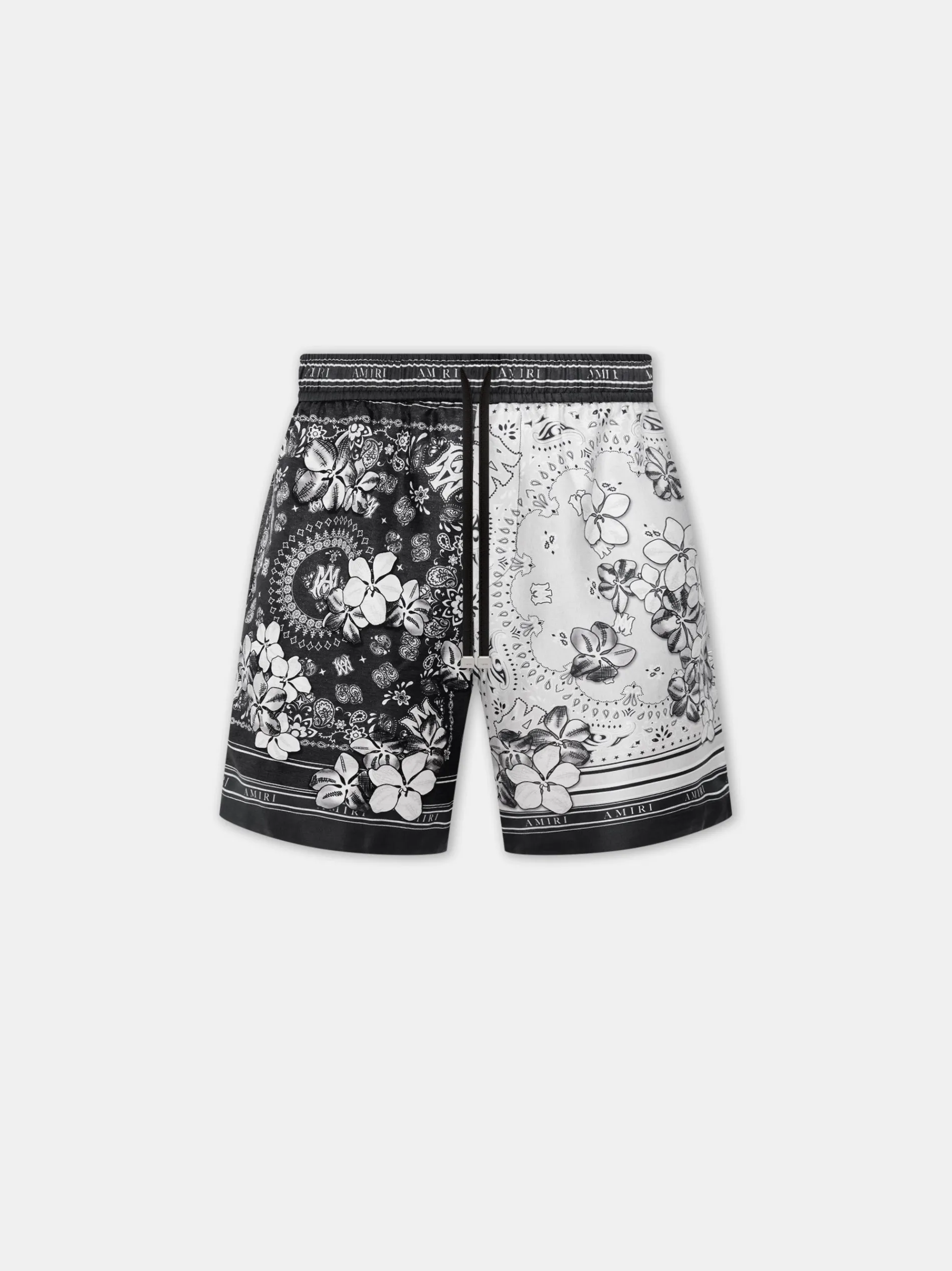 AMIRI Shorts & Sweatpants<BANDANA FLORAL SHORT BLACK
