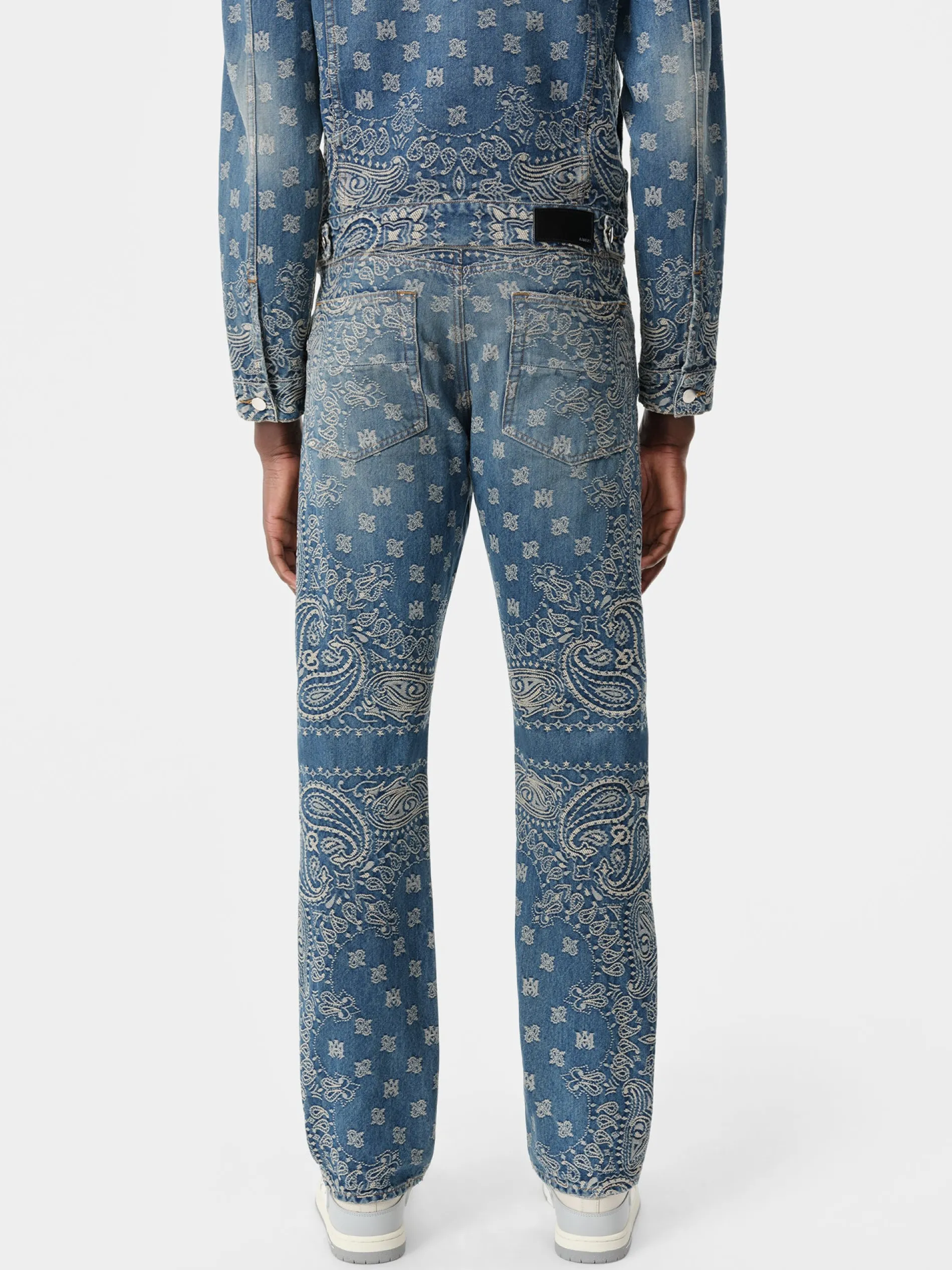 AMIRI Denim<BANDANA JACQUARD STRAIGHT JEAN Dark Indigo