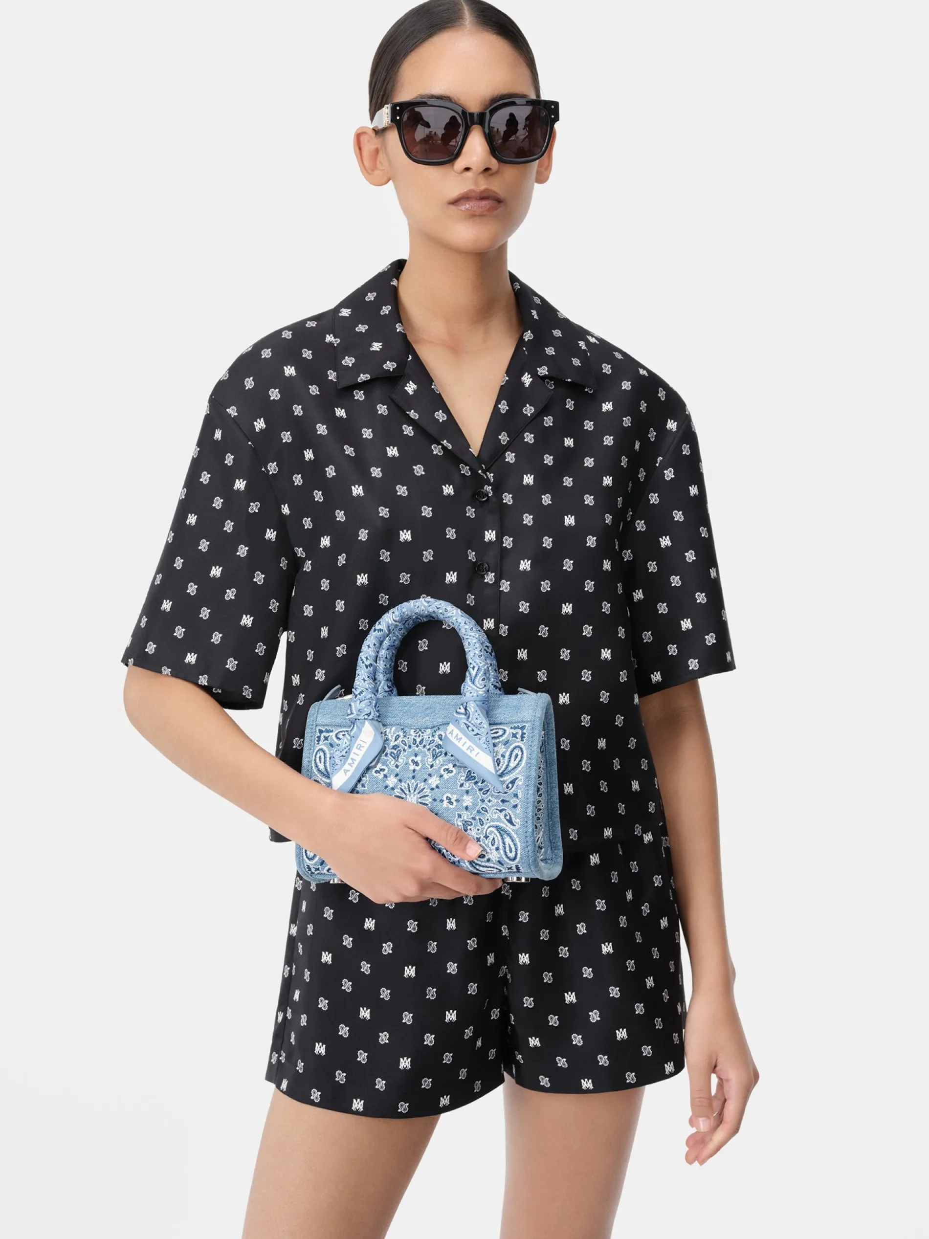 AMIRI Bags|Handbags<BANDANA MICRO TRIANGLE BAG True Blue