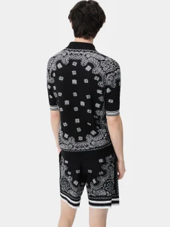 AMIRI Knitwear<BANDANA POLO BLACK