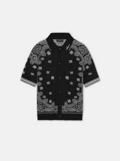 AMIRI Knitwear<BANDANA POLO BLACK