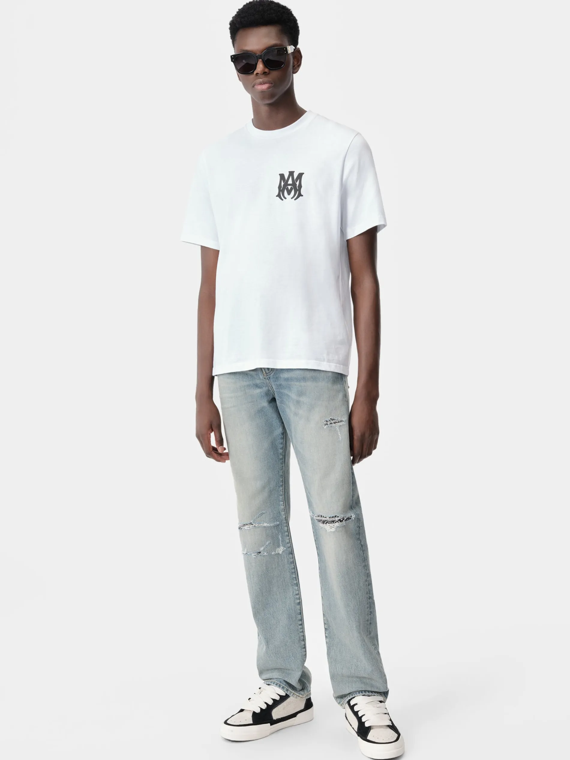 AMIRI Denim<BANDANA REPAIR STRAIGHT JEAN Antique Indigo
